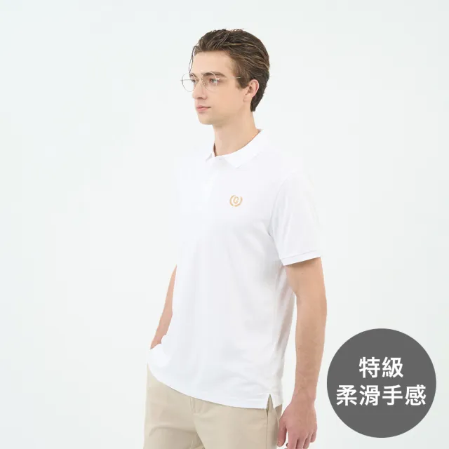 【GIORDANO 佐丹奴】男裝短袖POLO衫 Liquid Touch系列(01 標誌白)