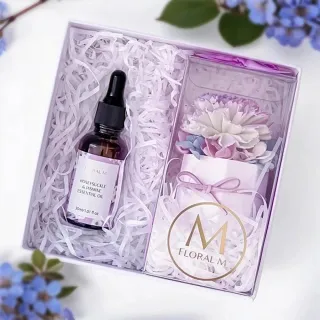 【Floral M】我的女神媽咪康乃馨香氛擴香禮盒 含30ml品牌香氛油(居家香氛/擴香禮物/送禮/母親節花禮)