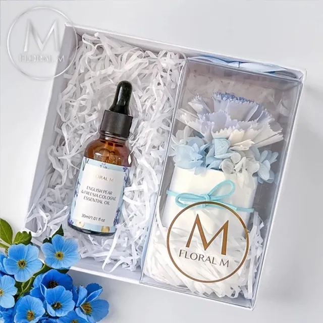 【Floral M】我的女神媽咪康乃馨香氛擴香禮盒 含30ml品牌香氛油(居家香氛/擴香禮物/送禮/花禮)