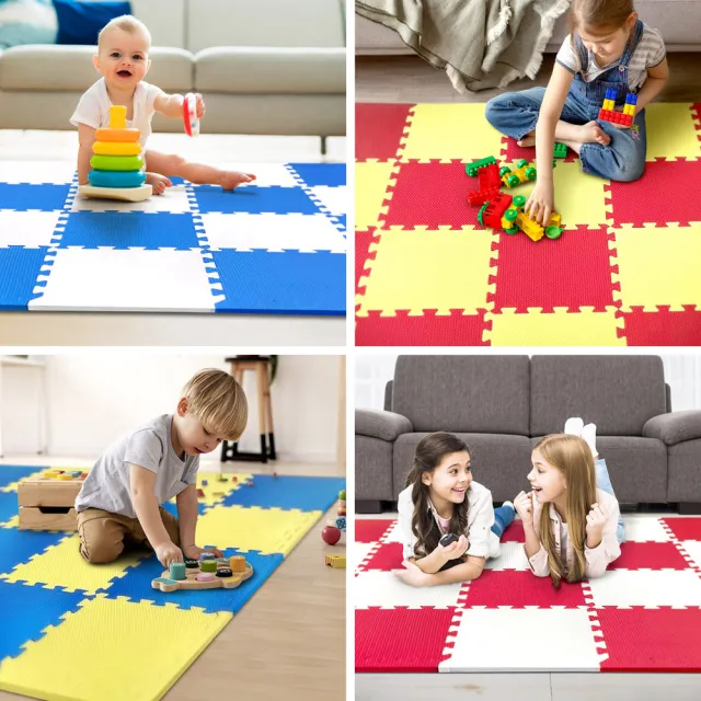 【MOMOTARO 桃太郎地墊】環保無毒32CM防滑EVA巧拼地墊-13色可選(40片/約1.2坪)