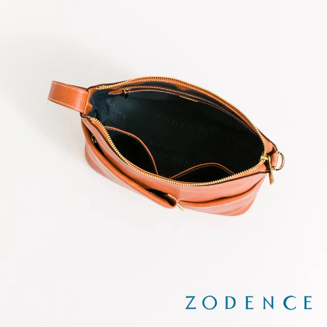 【ZODENCE 佐登司】NUR義大利植鞣革手提斜背包(經典駝)