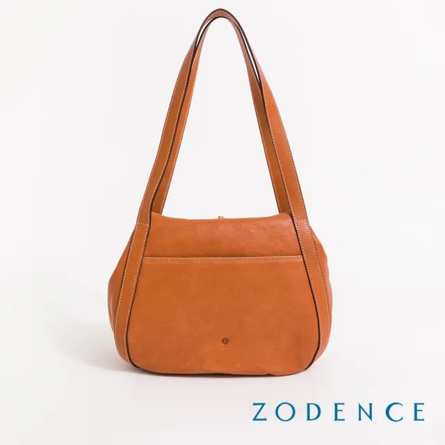 【ZODENCE 佐登司】LUCY義大利植鞣革肩背燈籠包(經典駝)