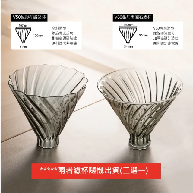 【GAARii】咖啡壺 玻璃壺 咖啡濾杯 分享壺 耐熱玻璃壺 手沖壺(耐熱玻璃壺組)