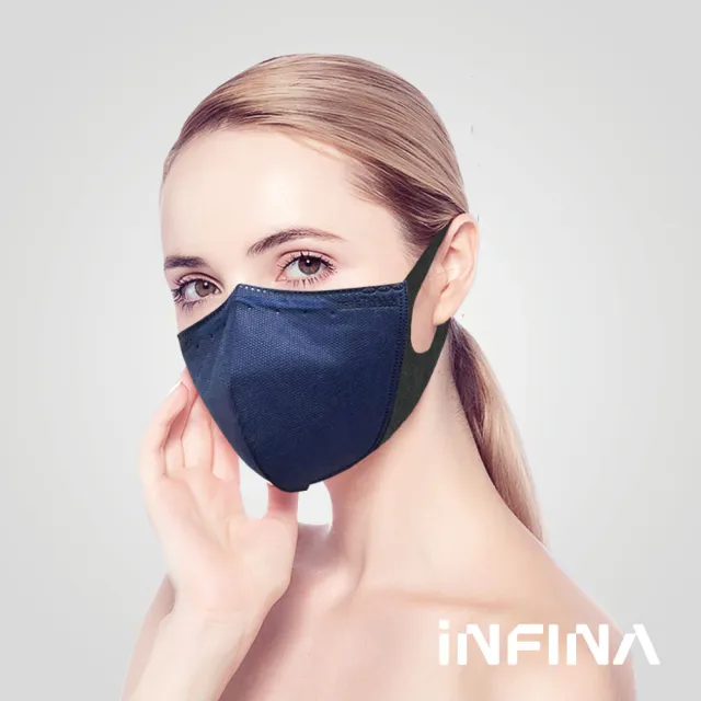 【INFINA 茵飛納】醫療立體口罩-紳士藍-M、XM、L(50入/盒)