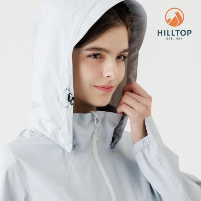 【Hilltop 山頂鳥】超輕量2.5層防水透氣抗UV外套 女款 灰｜PH22XF24ECK1