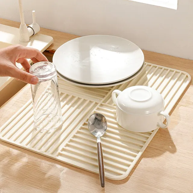 【zozo】家用瀝水隔熱墊40*30cm(瀝水墊/碗盤瀝水墊/防燙隔熱墊/防滑桌墊)