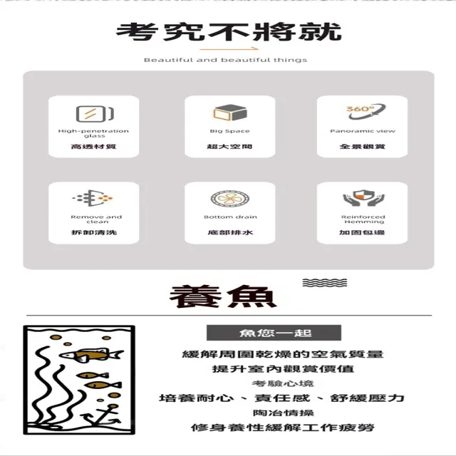 【最萌寵物用品店】客廳小型魚缸 透明亞克力金魚缸 迷你造景桌面缸 預售12工作天(長30.5*寬18.5*高18.5)