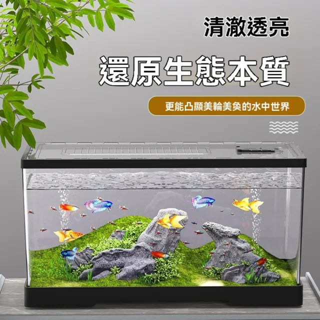 【最萌寵物用品店】客廳小型魚缸 透明亞克力金魚缸 迷你造景桌面缸 預售12工作天(長30.5*寬18.5*高18.5)
