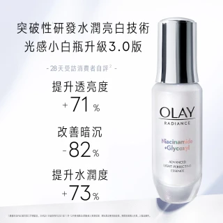 【OLAY 歐蕾】新客超值組★小白瓶精華+精華水3步水潤亮白組(美白精華30ml+6ml+化妝水50ml+面膜x1片)