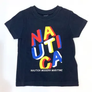 【NAUTICA KIDS】女童藍彩印字T恤(Nautica kids T恤)