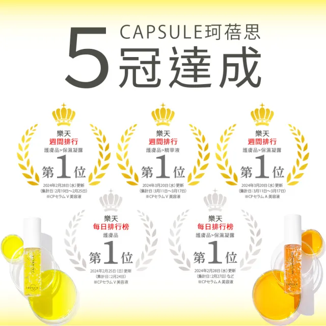 【CAPSULE SERUM 珂蓓思】全方位保養超值組(維他命C精華+緊緻精華+穀胱精華)