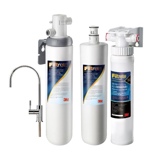 【3M】S004可生飲淨水器2年份超值組+前置樹脂軟水系統(專人到府安裝+新型鵝頸龍頭)