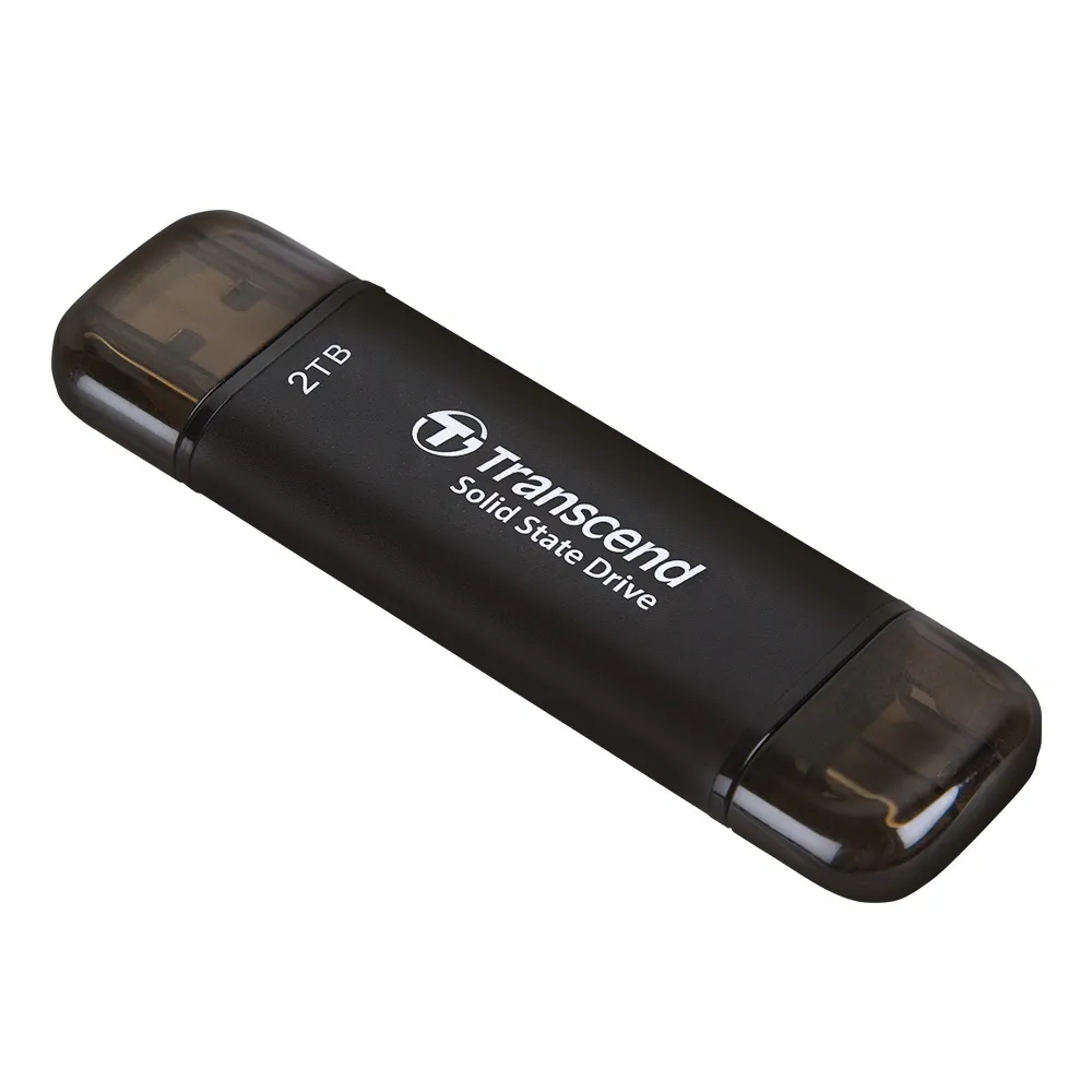 Transcend 創見】ESD310C 2TB USB3.2 雙介面固態行動碟-太空黑 