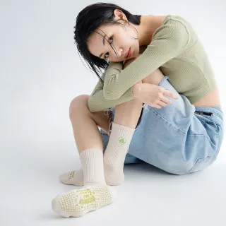 【FOOTER】飛天小女警-耍Q止滑襪-毛毛款(PPG04-燕麥白)