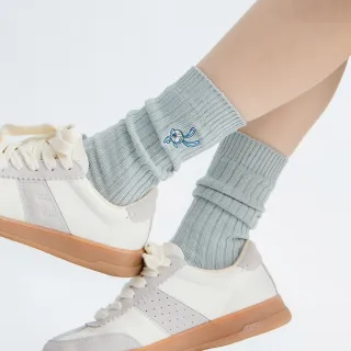 【FOOTER】飛天小女警-針織堆堆襪-泡泡款(PPG05-灰藍)
