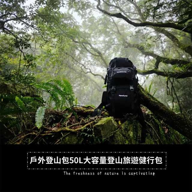 【May Shop】抗撕裂健行戶外登山包50L大容量登山多功能雙肩包(50L中型款)