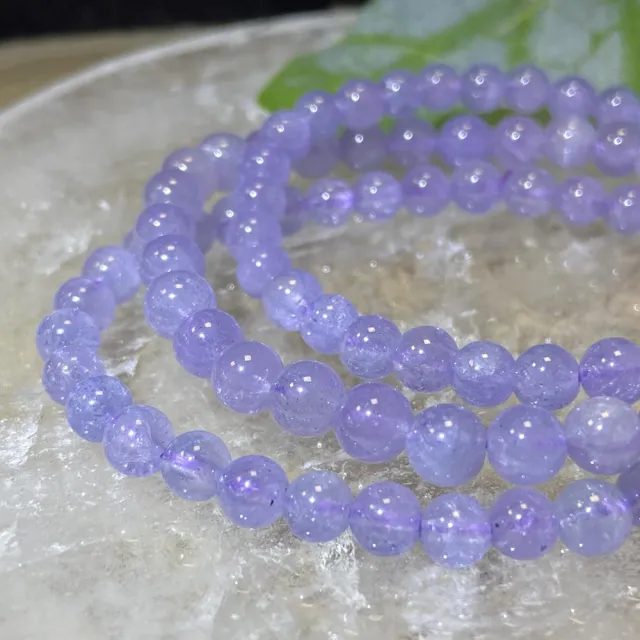 【Cozy 世界水晶原礦與茶】坦桑石 5.2mm 15cm手圍 34-6(丹泉石 開發智慧 集中思緒)