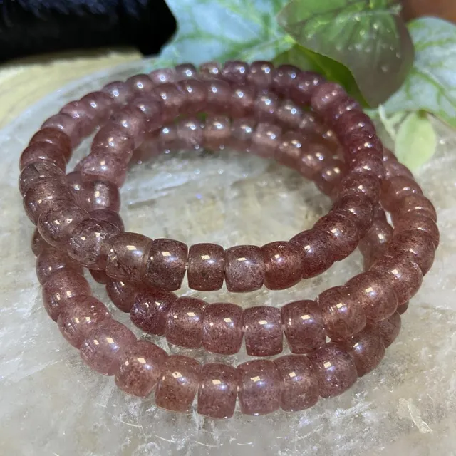 【Cozy 世界水晶原礦與茶】紅草莓直切珠 8mm+ 34-3(有助於提升愛情運勢)