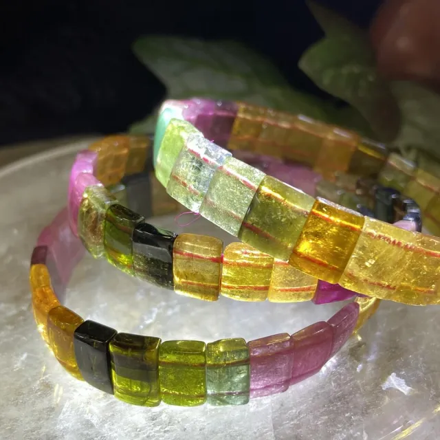 【Cozy 世界水晶原礦與茶】碧璽手排 10mm 32-7(最聚財、聚福、辟邪的寶石)
