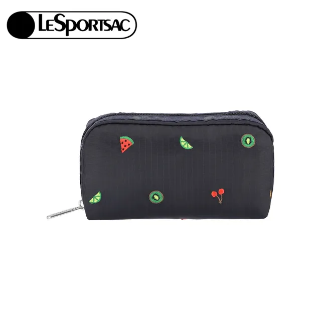 【Lesportsac】Rectangular Cosmetic 長形化妝包 收納包 送禮 禮物 推薦 女包(鮮果彩繡)