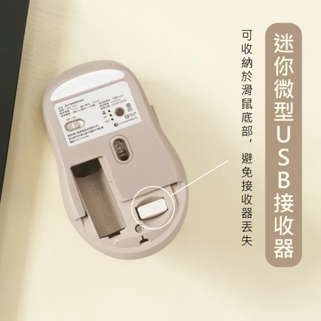 【KINYO】藍牙無線雙模靜音滑鼠 GBM-1825(藍牙滑鼠 靜音滑鼠 無線滑鼠 2.4GHz 人體工學)