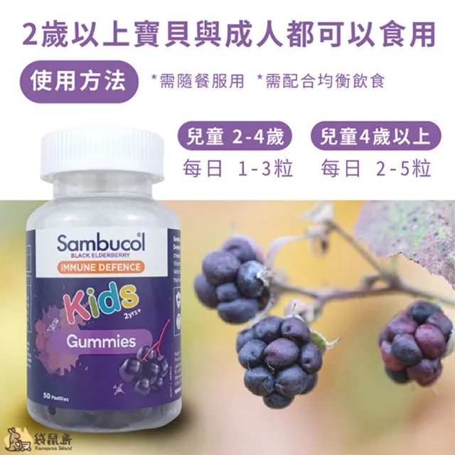 澳洲 Sambucol 黑接骨木兒童軟糖 50顆#0000114#(兒童軟糖)
