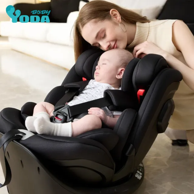 【YODA】旗艦Isize0-12歲360度全向旋轉汽車安全座椅/汽座/ISOFIX(兩色可選)