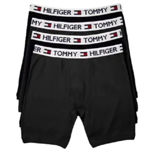 【Tommy Hilfiger】2025男經典棉質黑色四角修飾4件組-網(預購)