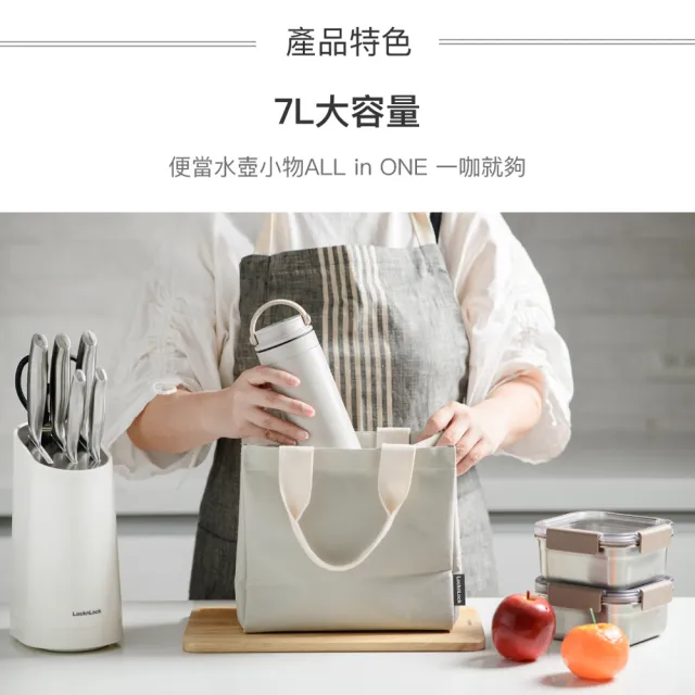 【LocknLock 樂扣樂扣】官方直營 質感多功能保溫保冷托特包(兩色任選/便當袋)