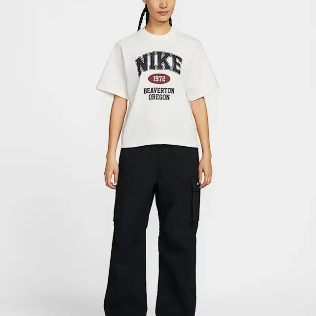 【NIKE 耐吉】短袖上衣 休閒上衣 T恤 女 AS W NSW SS BOXY RETRO TEE GCE 米白色(IH0825133)