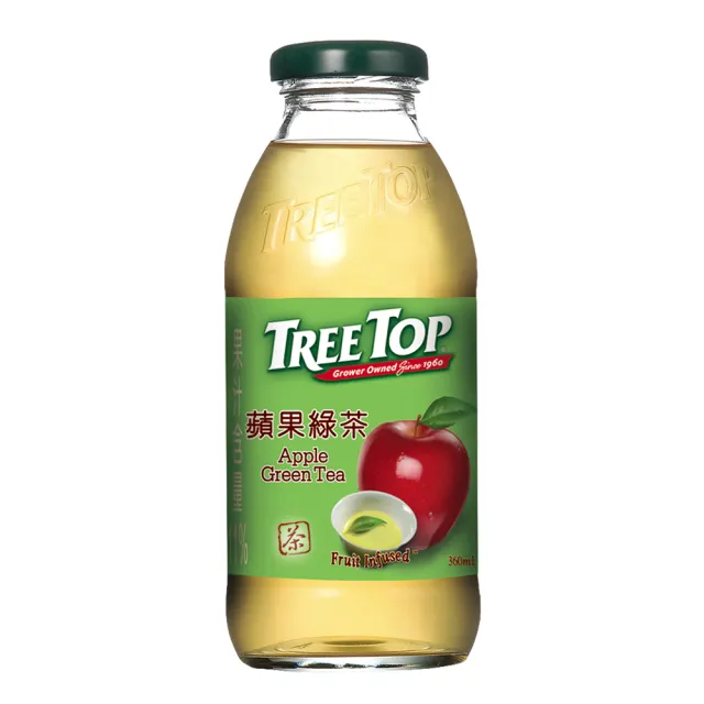 【Tree Top 樹頂】蘋果綠茶 360mlx1箱(共24入)