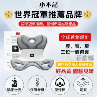 【小不記】菲歐娜 正品 日本工學墊 矯正護腰坐墊 辦公坐墊 腰靠 椅墊(減壓減震/護腰/防駝背/防久坐腰痛)