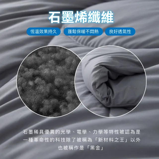 【ISHUR 伊舒爾】石墨烯能量四季夏被 台灣製造 雙人1.8kg(贈束口防潮棉被袋1入/棉被/被子/)