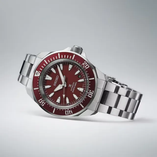 【SEIKO 精工】PROSPEX 武士款 防水200米潛水機械錶-紅/41.7mm(SRPL11K1/4R35-06K0R)
