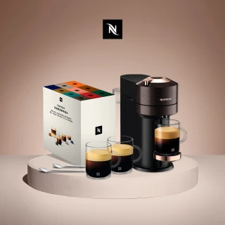 【Nespresso】momo獨家款！臻選厚萃Vertuo Next輕奢款膠囊咖啡機(完美饗宴100顆迎新會員組/義式/入厝/冷萃)