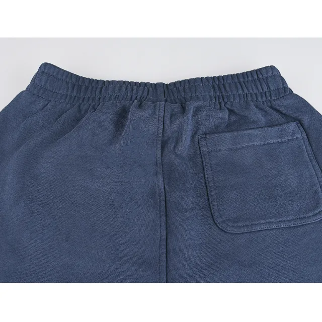 【Maison Kitsune】MAISON KITSUNE內裡布標黑字LOGO純棉束帶休閒運動長褲(女款/墨藍)