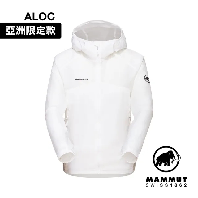 【Mammut 長毛象官方直營】Convey WB Hooded Jacket AF W 輕量防潑水連帽風衣外套 白色 女款 #1012-00540