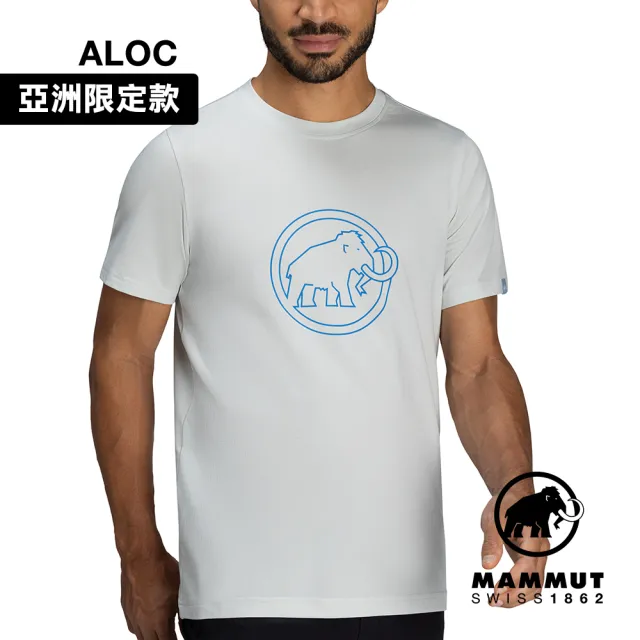 【Mammut 長毛象官方直營】QD Logo Print T-Shirt AF 快乾LOGO短袖T恤 男款 鼠尾草銀綠PRT4 #1017-02012