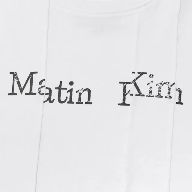 【MATIN KIM】解構LOGO短版上衣 短版T(白色)