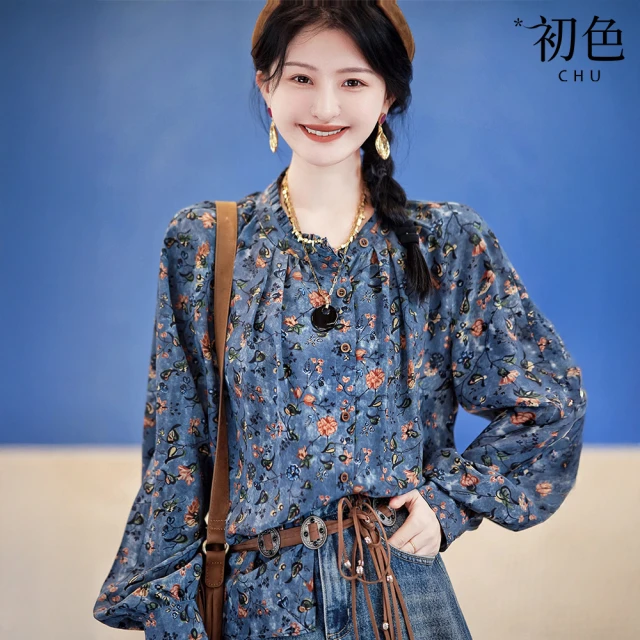 印花女襯衫