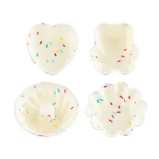 【馬卡色】矽膠造型杯子蛋糕模具4入(烘焙 不沾黏 易脫模 烤杯 果凍 布朗尼 布丁 製冰盒 副食品 巧克力)