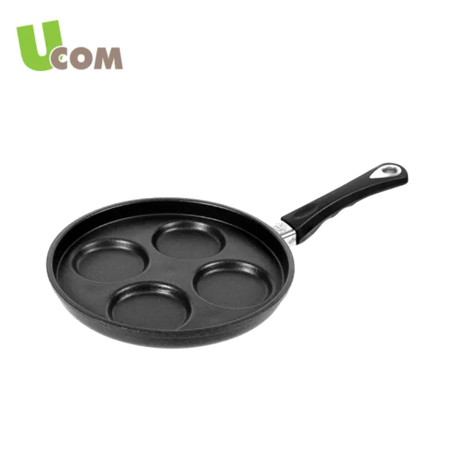 【UCOM 瑞康屋】德國AMT黑魔法單柄平底鍋26CM(可烤鬆餅/煎蛋/甜甜圈)