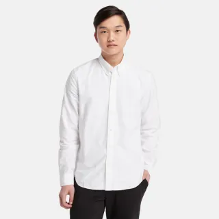 【Timberland 官方旗艦】男款白色牛津長袖襯衫(A2ARQA94)