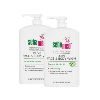 【SEBAMED 施巴】橄欖潔膚露1000mlx2+護潔露50ml(總代理)
