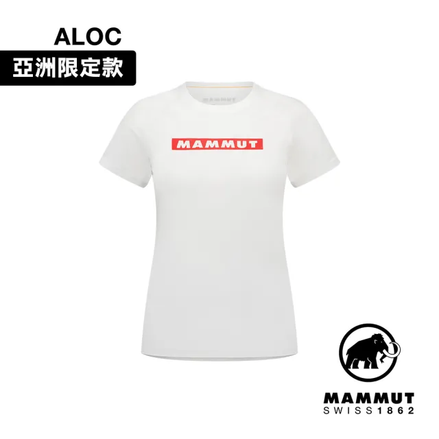【Mammut 長毛象官方直營】QD Logo Print T-Shirt AF 快乾LOGO短袖T恤 女款 白PRT2 #1017-02022
