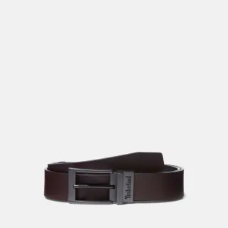 【Timberland 官方旗艦】男款棕色38MM 雙面皮帶(A1CMN214)