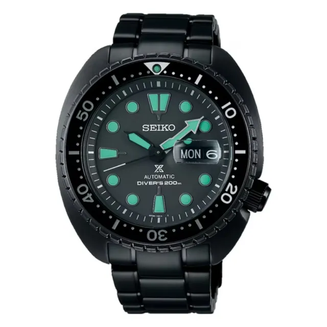 【SEIKO 精工】Prospex 黑潮夜視 200米海龜潛水機械錶-45mm(SRPK43K1/4R36-06Z0SD)