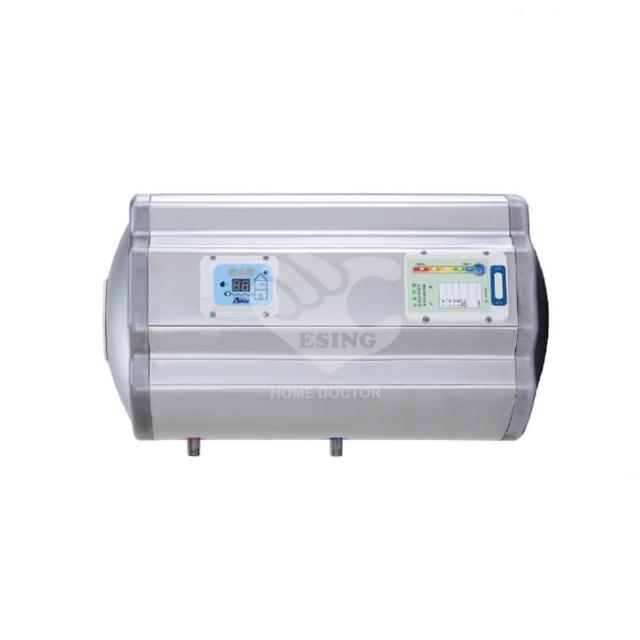  怡心牌 ES-1026H 電熱水器，臺灣原廠製造，採用電能式排氣與機械控溫設計，電熱管加熱方式提供穩定熱水供應。尺寸為深39cm x 寬38cm x 高68cm，適閤家庭使用，能源效率達第二級，節省電費。電壓220V，BSMI許可字號R51238，享有1年保固。安裝簡易，冷熱水管口徑依原廠規格，熱水放出量與熱效率優異，是可靠的家用熱水解決方案。 