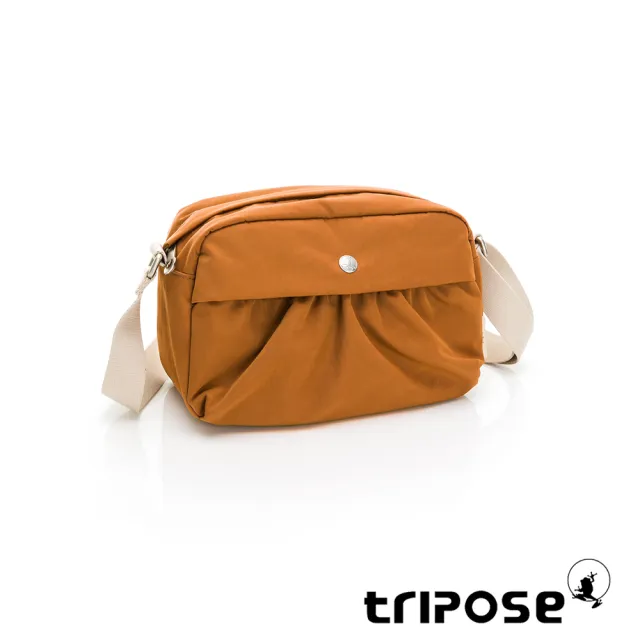 【tripose】DIAZ微皺尼龍輕量抓皺長方斜背包(多色)