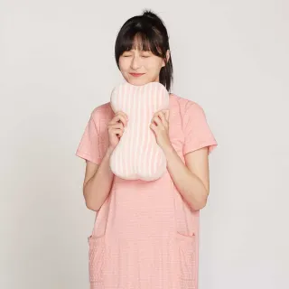 【YVONNE 以旺傢飾】條紋車用骨頭頸枕-迷霧灰